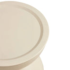 Tavolini da caffè rotondi con struttura in metallo, nero opaco/bianco latte, set da 2