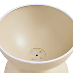 Tavolini da caffè rotondi con struttura in metallo, nero opaco/bianco latte, set da 2