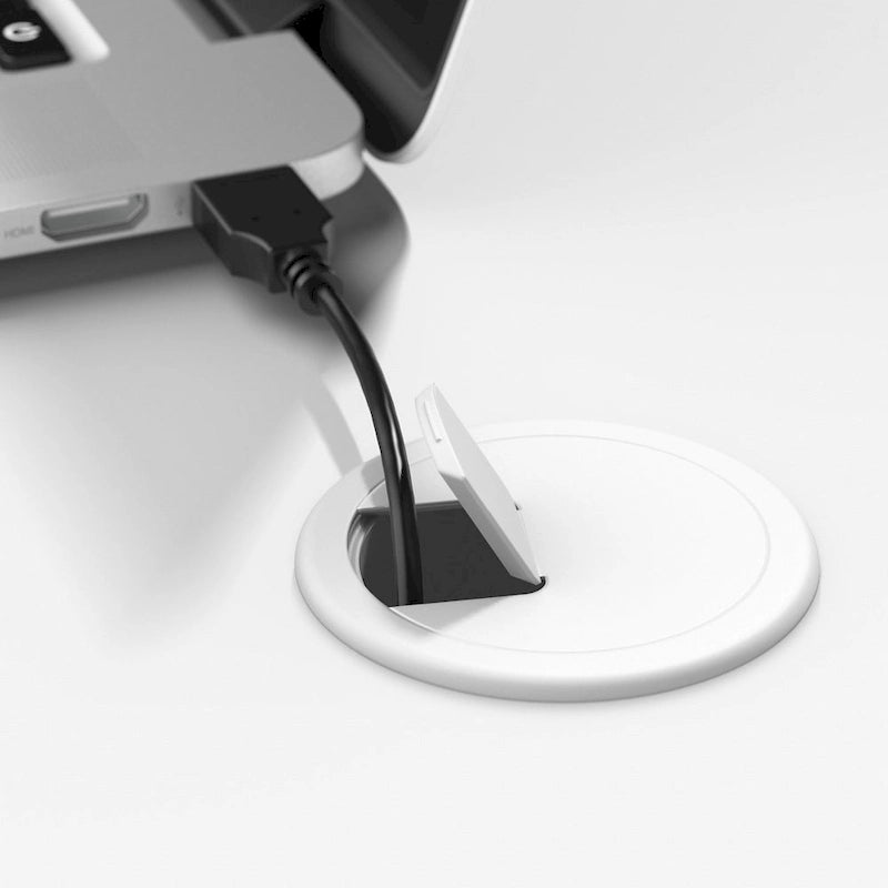 Scrivania angolare per computer Pure White con mobile portadocumenti a 3 cassetti, 72W, per 1 persona