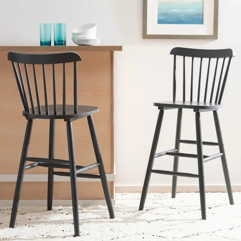 Sgabelli da bar Grey Spindle Farmhouse, set da 2 – Altezza da bar