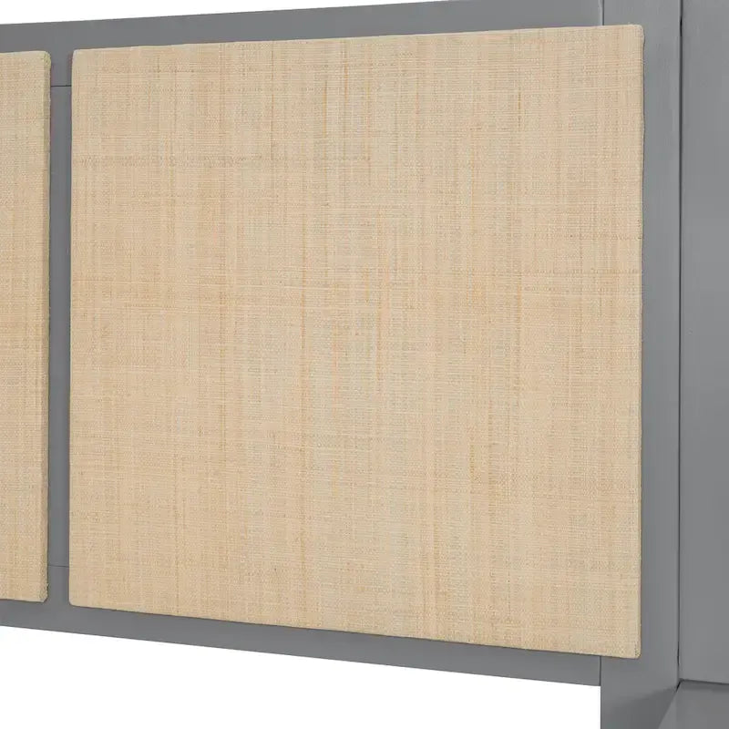 Letto matrimoniale Queen grigio con comodini e lampade sulla testiera, 2 posti letto