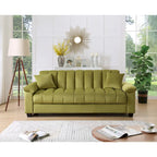 Divano letto convertibile in velluto con contenitore, 2 posti – Blu / Rosso / Verde / Crema / Grigio / Marrone / Grigio chiaro