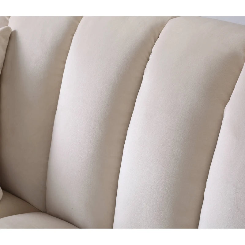 Divano letto convertibile in velluto con contenitore, 2 posti – Blu / Rosso / Verde / Crema / Grigio / Marrone / Grigio chiaro