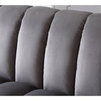 Divano letto convertibile in velluto con contenitore, 2 posti – Blu / Rosso / Verde / Crema / Grigio / Marrone / Grigio chiaro