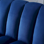 Divano letto convertibile in velluto con contenitore, 2 posti – Blu / Rosso / Verde / Crema / Grigio / Marrone / Grigio chiaro