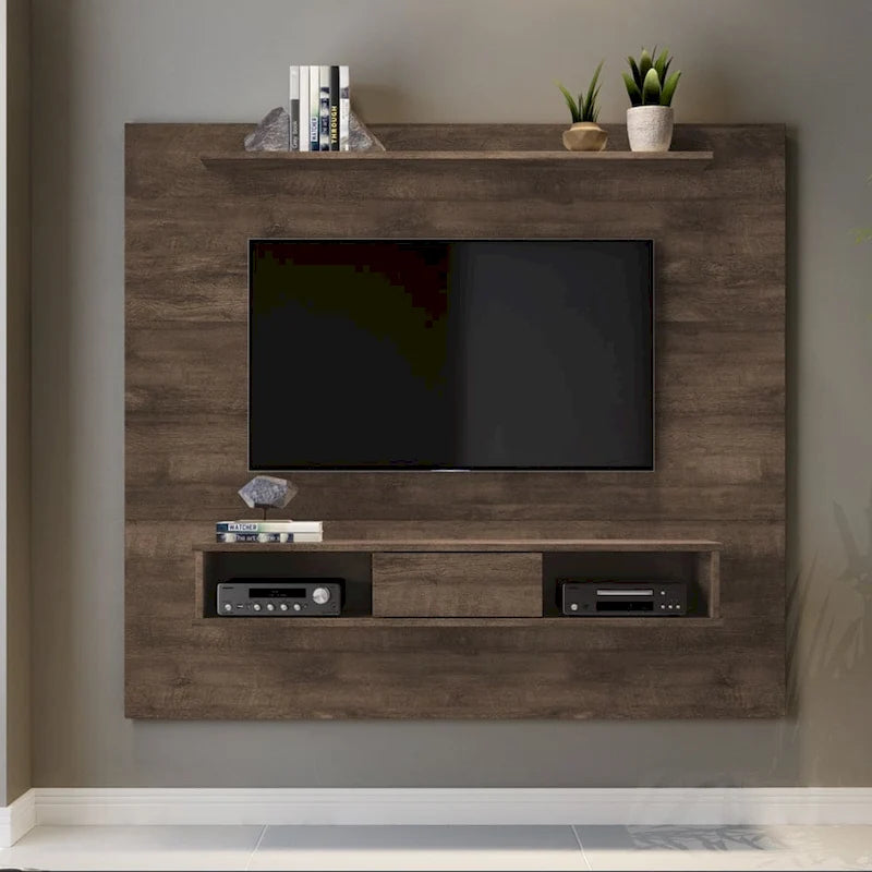 Mobile TV a parete bianco/sabbia/marrone scuro/marrone chiaro, singolo, per TV fino a 70"