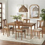 Set da pranzo rustico da 5 pezzi in grigio invecchiato/marrone rustico/legno alla deriva, 4 posti