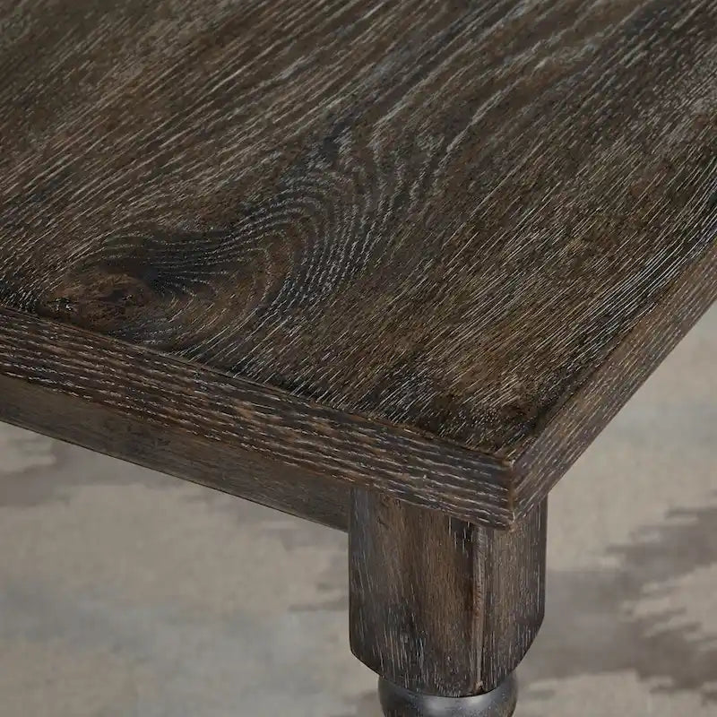Set da pranzo rustico da 5 pezzi in grigio invecchiato/marrone rustico/legno alla deriva, 4 posti