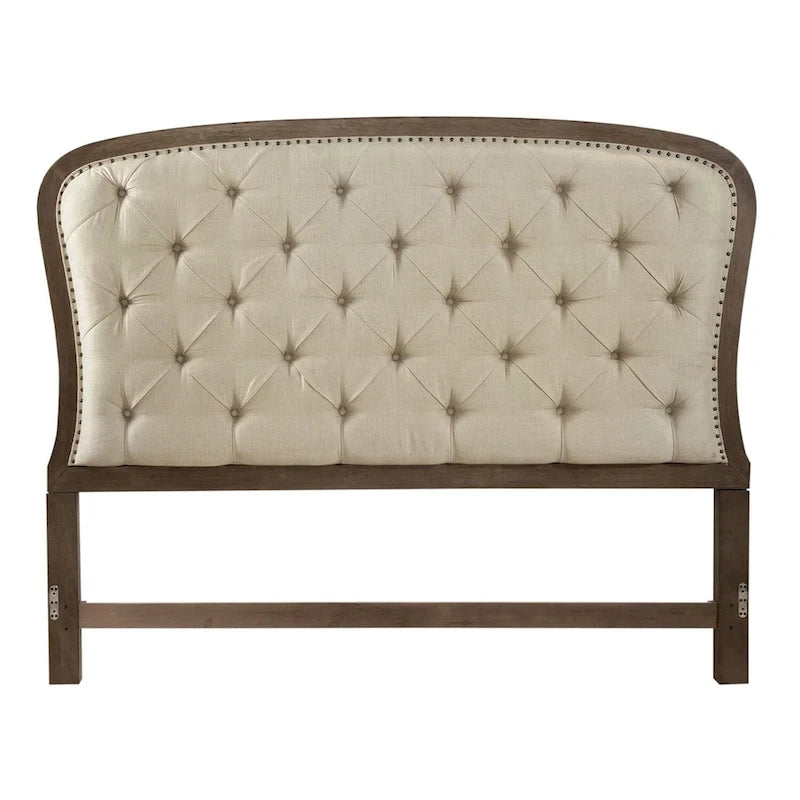 Testiera imbottita Dusty Taupe, Queen, 1 persona