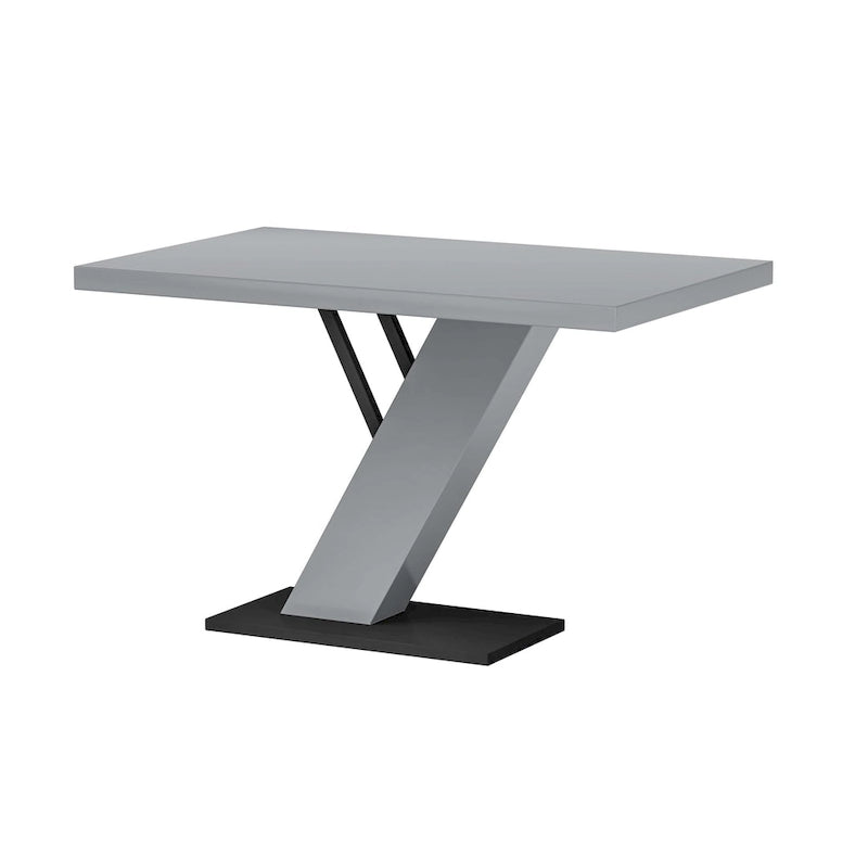 Set da pranzo 3 pezzi lucido grigio per 4 persone – Tavolo, Panca angolare e Panca