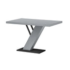 Set da pranzo 3 pezzi lucido grigio per 4 persone – Tavolo, Panca angolare e Panca