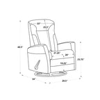 Poltrona reclinável girevole Grey Glider, 1 posto
