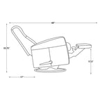 Poltrona reclinável girevole Grey Glider, 1 posto