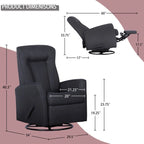Poltrona reclinável girevole Grey Glider, 1 posto