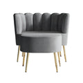 Poltrona con poggiapiedi in velluto grigio chiaro/blu navy/nero/grigio argento/rosa chiaro, 1 posto, gambe dorate