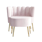 Poltrona con poggiapiedi in velluto grigio chiaro/blu navy/nero/grigio argento/rosa chiaro, 1 posto, gambe dorate