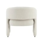 Poltrona moderna grigio/lino, schienale aperto, a seduta singola