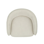 Poltrona moderna grigio/lino, schienale aperto, a seduta singola