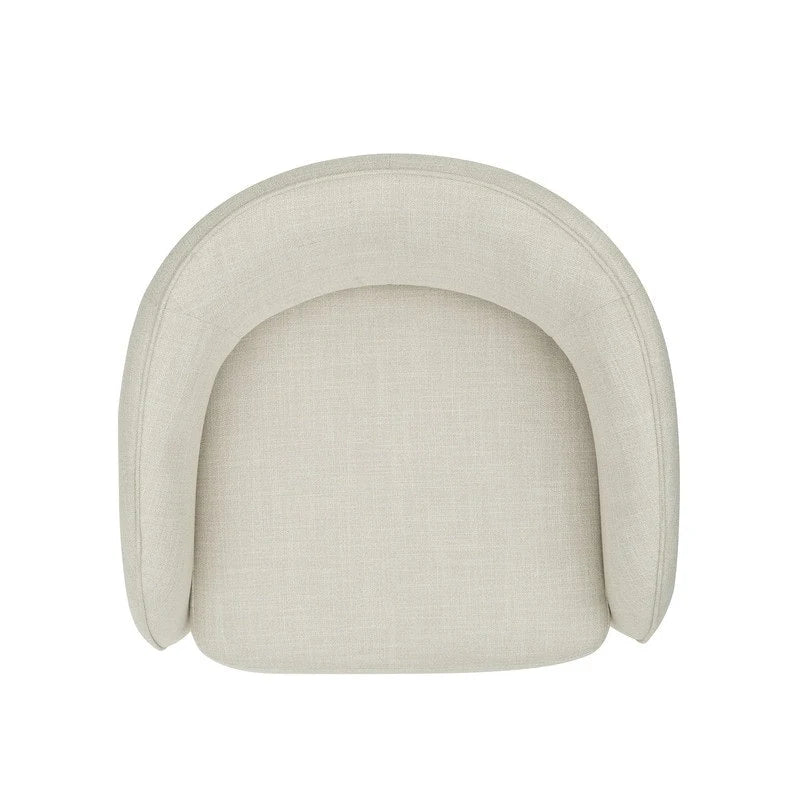 Poltrona moderna grigio/lino, schienale aperto, a seduta singola