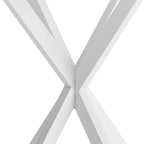 Tavolo da pranzo rotondo, gambe incrociate, nero / bianco / marmo bianco, 2 persone, piano rimovibile in 2 pezzi