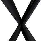 Tavolo da pranzo rotondo, gambe incrociate, nero / bianco / marmo bianco, 2 persone, piano rimovibile in 2 pezzi