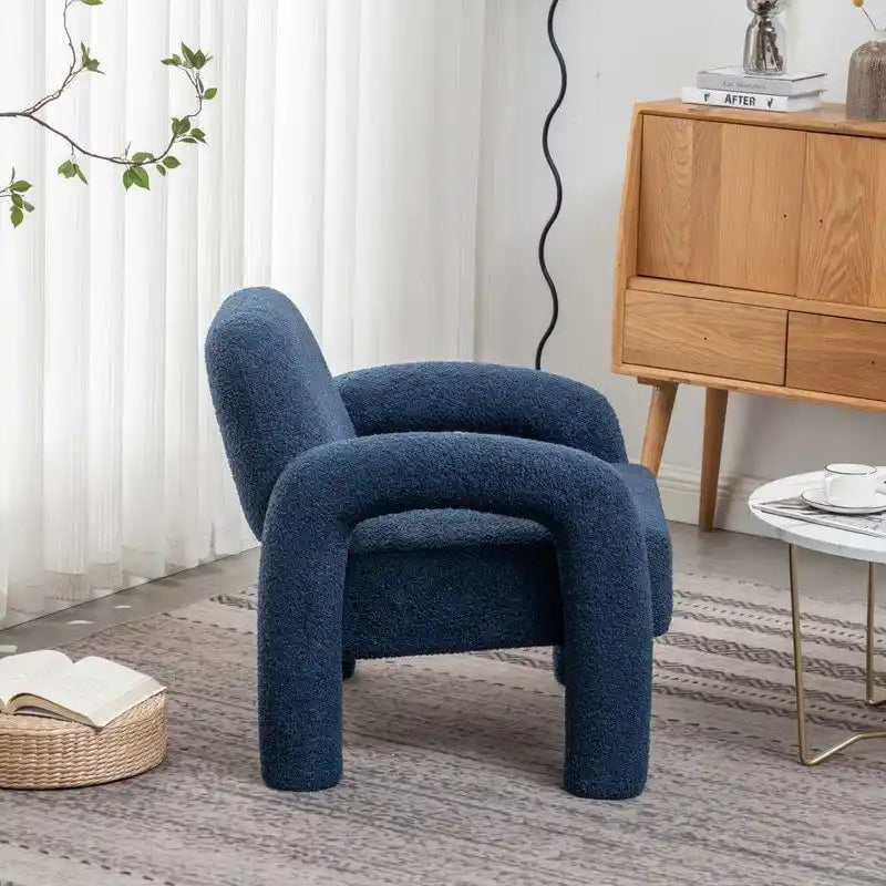 Poltrona in Tessuto Teddy, Posto Unico – Grigio / Arancione / Nero / Blu Navy / Bianco