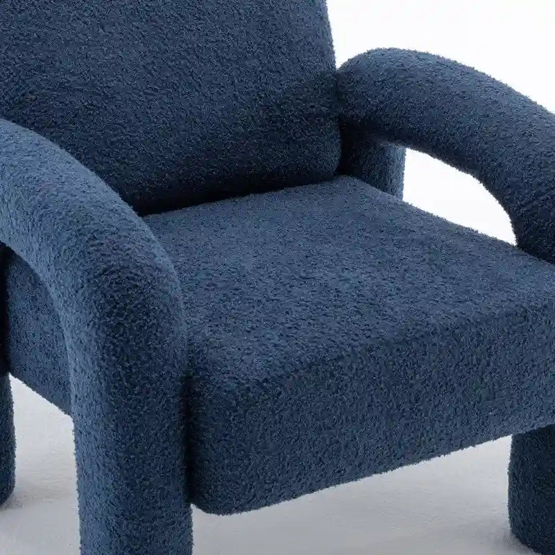 Poltrona in Tessuto Teddy, Posto Unico – Grigio / Arancione / Nero / Blu Navy / Bianco