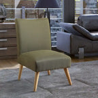 Poltrona Modern Mid-Century in Lino Grigia/Marrone Chiaro/Marrone/Viola/Verde, Singola