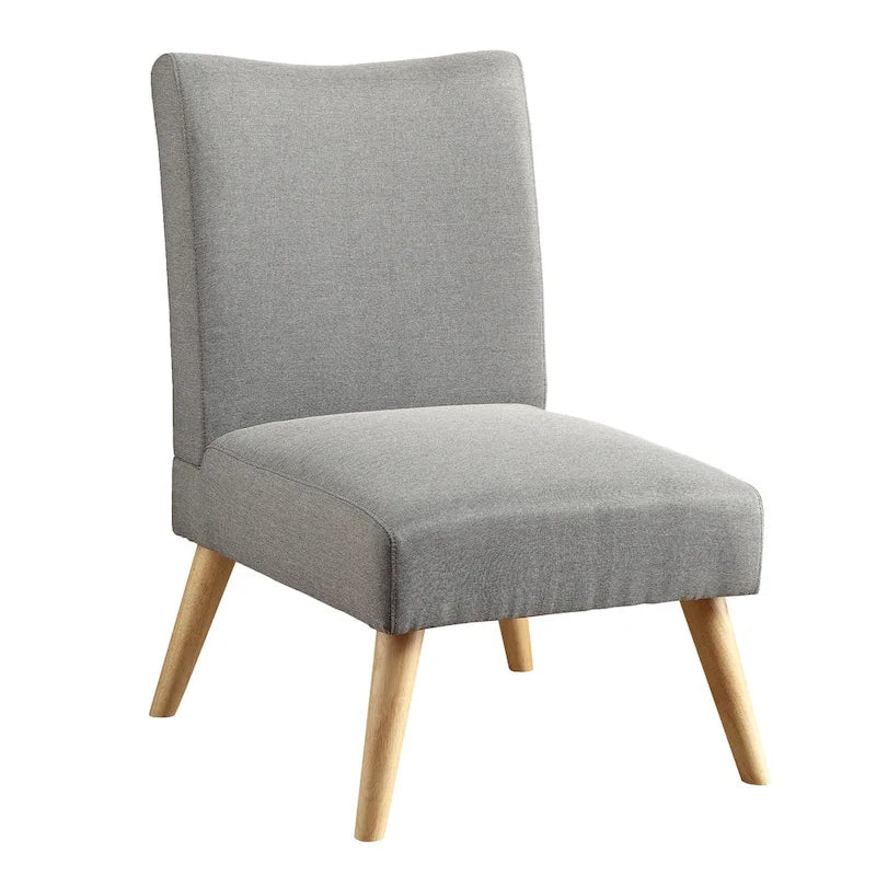 Poltrona Modern Mid-Century in Lino Grigia/Marrone Chiaro/Marrone/Viola/Verde, Singola