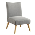 Poltrona Modern Mid-Century in Lino Grigia/Marrone Chiaro/Marrone/Viola/Verde, Singola