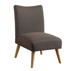 Poltrona Modern Mid-Century in Lino Grigia/Marrone Chiaro/Marrone/Viola/Verde, Singola