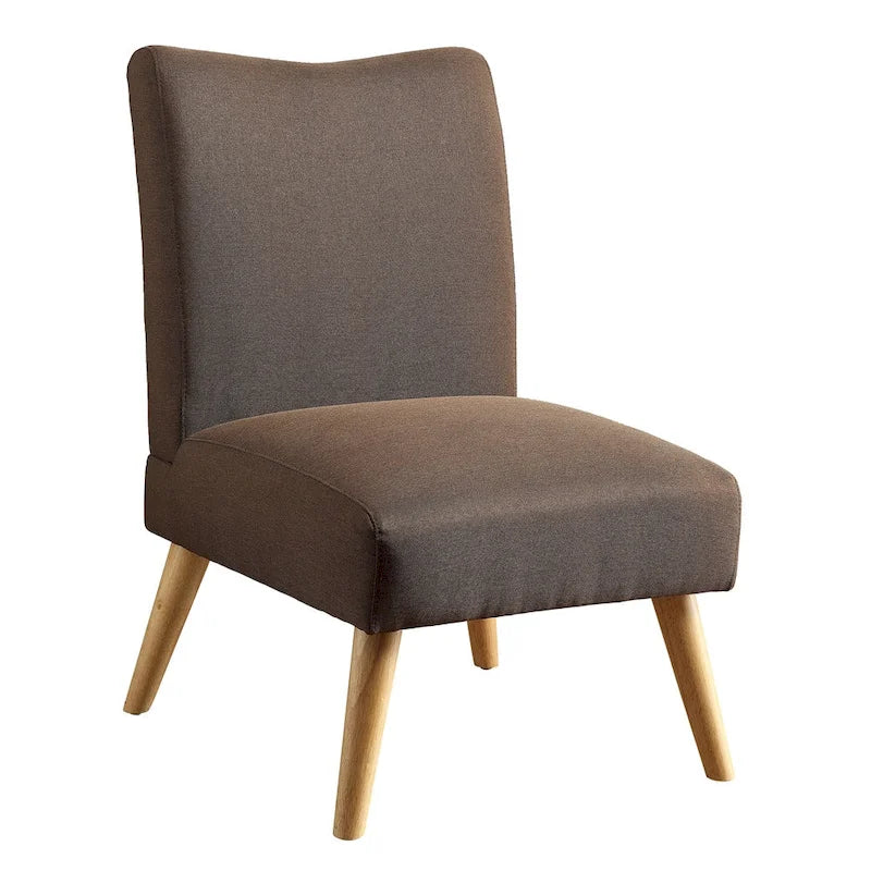 Poltrona Modern Mid-Century in Lino Grigia/Marrone Chiaro/Marrone/Viola/Verde, Singola