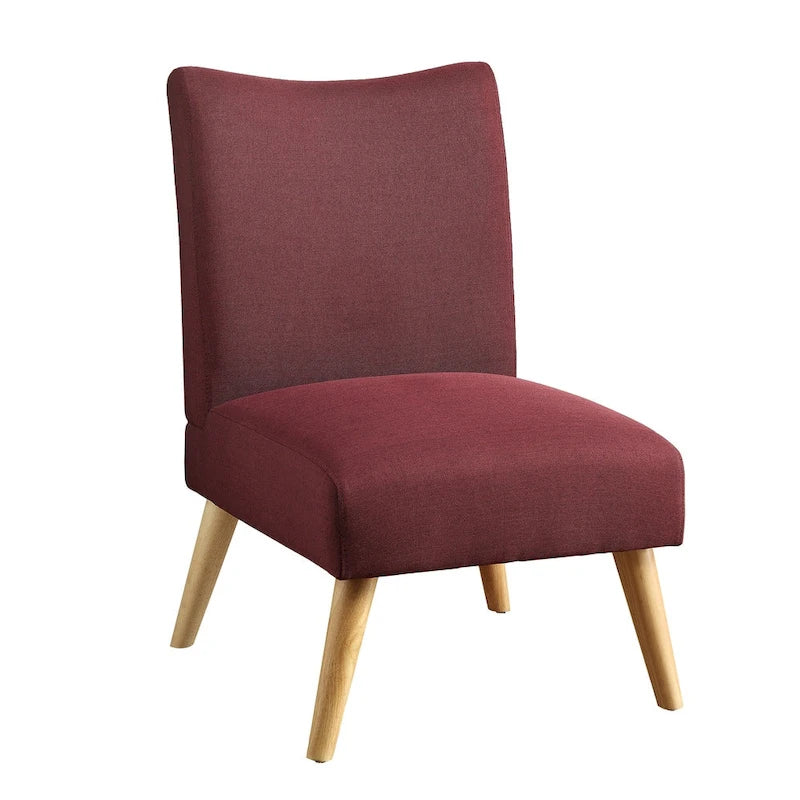 Poltrona Modern Mid-Century in Lino Grigia/Marrone Chiaro/Marrone/Viola/Verde, Singola