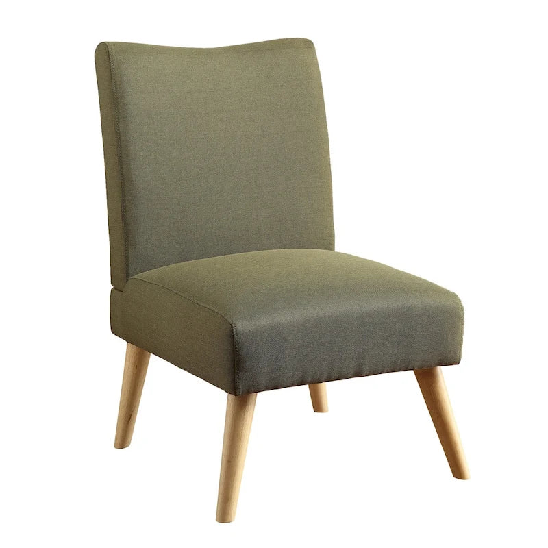 Poltrona Modern Mid-Century in Lino Grigia/Marrone Chiaro/Marrone/Viola/Verde, Singola