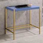 Scrivania da computer moderna in acciaio con porta USB – Singola, 5 colori