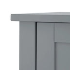 Mobiletto alto da bagno in legno grigio scuro con ante a doppio battente