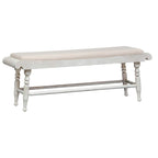 Panca da pranzo Antique Linen & Weathered Gray, stile English Country, 1 posto