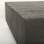 Tavolino quadrato sospeso, Legno massello, Marrone chiaro / Espresso, 1 pezzo