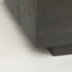 Tavolino quadrato sospeso, Legno massello, Marrone chiaro / Espresso, 1 pezzo