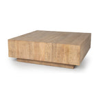 Tavolino quadrato sospeso, Legno massello, Marrone chiaro / Espresso, 1 pezzo