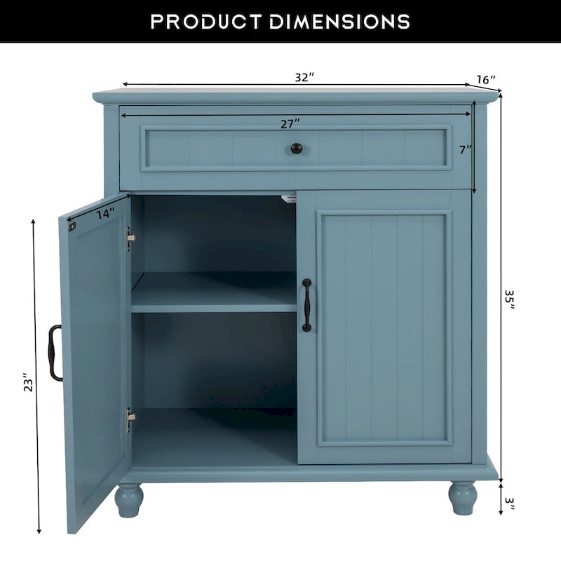 Madia Credenza Contenitore Cucina con Cassetti Tavolo Consolle con Ante