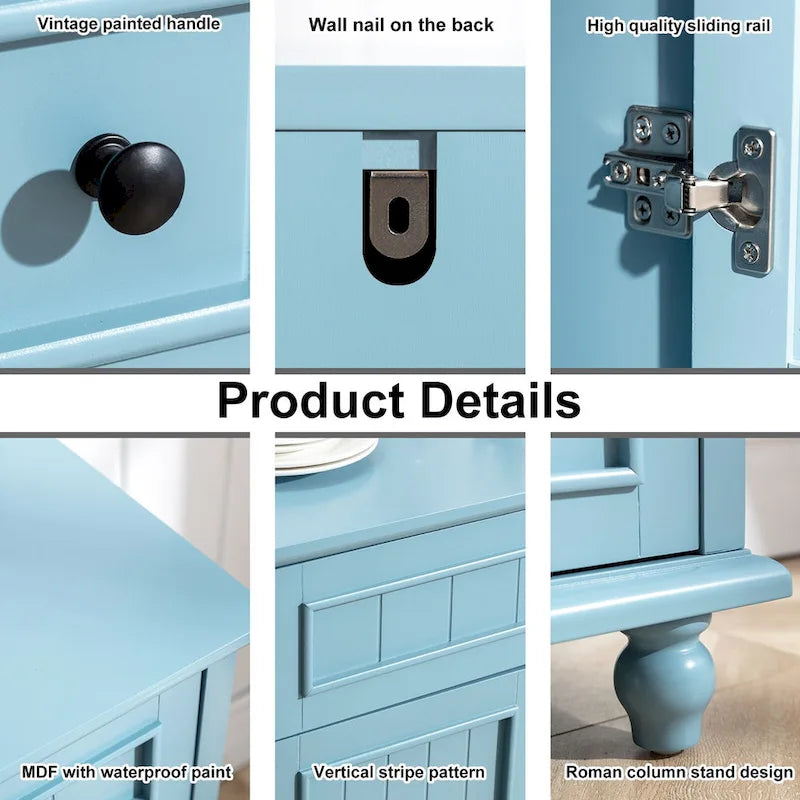 Madia Credenza Contenitore Cucina con Cassetti Tavolo Consolle con Ante