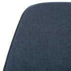 Poltrona a dondolo Mid-Century, grigio chiaro / avena / blu navy, lino, 1 posto
