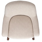 Poltrona a dondolo Mid-Century, grigio chiaro / avena / blu navy, lino, 1 posto