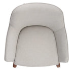 Poltrona a dondolo Mid-Century, grigio chiaro / avena / blu navy, lino, 1 posto