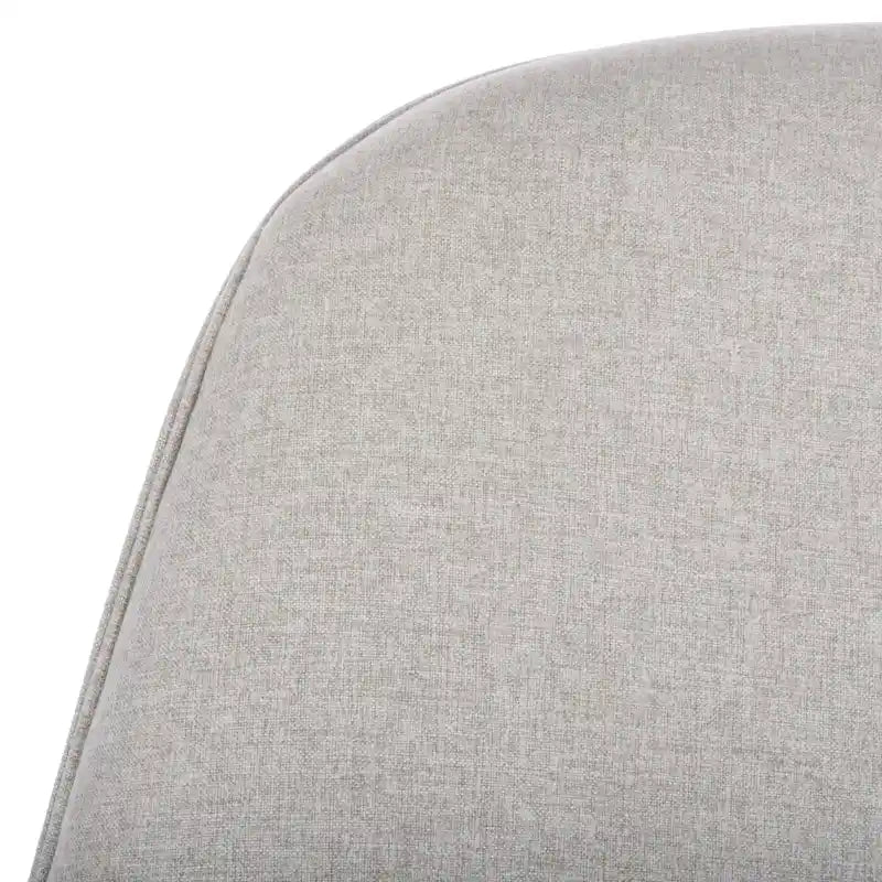 Poltrona a dondolo Mid-Century, grigio chiaro / avena / blu navy, lino, 1 posto