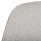 Poltrona a dondolo Mid-Century, grigio chiaro / avena / blu navy, lino, 1 posto