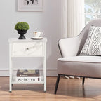Struttura Letto in Metallo Nero/Bianco/Marrone con Testiera in Legno e 2 Comodini, Singolo/Matrimoniale/Queen, Set da 3 Pezzi