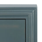 Comodino con 2 cassetti, Verde Ottanio Scuro / Grigio Cenere, 56 cm L x 56 cm P x 66 cm A, Singolo