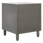 Comodino con 2 cassetti, Verde Ottanio Scuro / Grigio Cenere, 56 cm L x 56 cm P x 66 cm A, Singolo